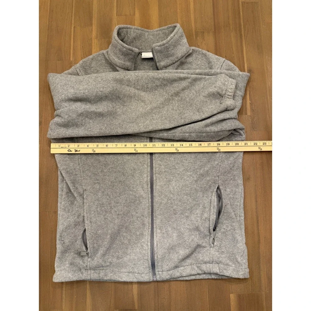 Columbia Women Fleece Full‎ Zip Jacket Light Gray Size M - Picture 4 of 6
